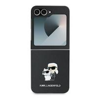 z flip6 - Karl Lagerfeld "Saffiano Metal Pin Galaxy Z Flip 6" Black - 6 nuotrauka