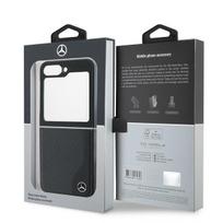 z flip6 - Mercedes "Leather Wood Imitation MagSafe Case Galaxy Z Flip 6" Black - 2 nuotrauka