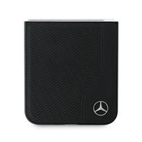 z flip6 - Mercedes "Leather Wood Imitation MagSafe Case Galaxy Z Flip 6" Black - 4 nuotrauka