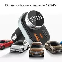 fm moduliatorius - AWEI C-843 FM siųstuvas su laisvų rankų įranga, Bluetooth 5.0, MP3, 1xUSB + 1xUSB-C, Juodas (Black) - 2 nuotrauka