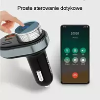fm moduliatorius - AWEI C-843 FM siųstuvas su laisvų rankų įranga, Bluetooth 5.0, MP3, 1xUSB + 1xUSB-C, Juodas (Black) - 5 nuotrauka