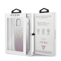 iphone 12 mini dekliukas - Guess "GUHCP12SPCUGLSPI PC/ TPU Vintage Cover iPhone 12 mini" Gradient Pink - 2 nuotrauka