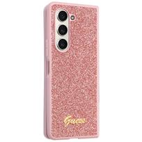 galaxy fold 5 deklas - Guess "Glitter Script Galaxy Z Fold 5" Pink - 4 nuotrauka