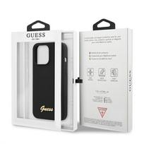 iphone 13 pro max magsafe case - Guess "GUHMP13XLSLMGBK Silicone Script Gold Logo Case iPhone 13 Pro Max" - 2 nuotrauka