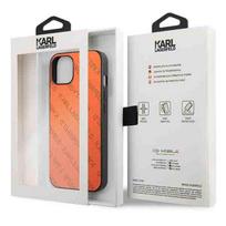 iphone orange - Apple iPhone 13 Karl Lagerfeld dėklas Perforated Allover (KLHCP13MPTLO) oranžinės spalvos - 2 nuotrauka