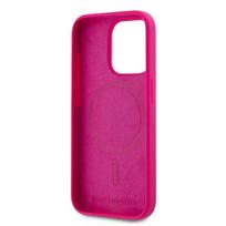 15 pro silicone case - Karl Lagerfeld "Silicone Choupette Head MagSafe iPhone 15 Pro" Fuschia - 3 nuotrauka