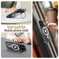 magsafe stovas - Tech-Protect "Magstand MagSafe Case iPhone 16" Transparent - 5 nuotrauka