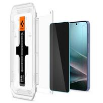 samsung galaxy s25 stikliukai - Spigen "Glas.TR EZ FIT HD Privacy Glass for Samsung Galaxy S24/S25" Juodas (Black) 2vnt - 3 nuotrauka