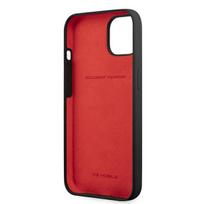 dekliukas iphone 13 mini - Guess GUHCP13SPSASBBK Saffiano Stripe Back Case for Apple iPhone 13 Mini Juodas - 3 nuotrauka
