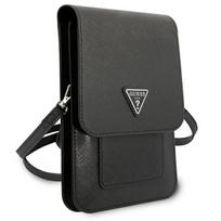 rankine telefonui - Guess "PU Saffiano Triangle Logo Phone Bag" Black - 4 nuotrauka