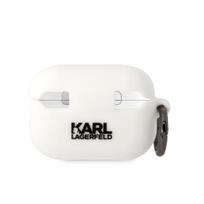 airpods pro 2 case - Karl Lagerfeld "3D Logo NFT Choupette Cat Head Silicone Case for Airpods Pro 2" White - 4 nuotrauka