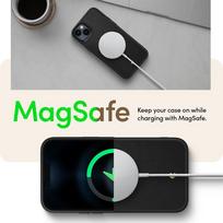 iphone 15 plus magsafe deklas - Spigen Cyrill Kajuk MagSafe Case Apple iPhone 14 Plus Black - 12 nuotrauka