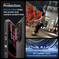 iphone telefonai - Spigen "Liquid Air iPhone 15 Pro" Matte Black - 4 nuotrauka