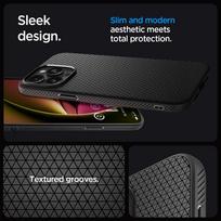iphone telefonai - Spigen "Liquid Air iPhone 15 Pro" Matte Black - 6 nuotrauka