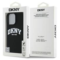 iphone 16 pro apple silicone deklas - Dkny "Silicone White Printed Logo MagSafe Case iPhone 16 Pro" Black - 2 nuotrauka