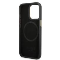 deklas iphone 13 guess - Apple iPhone 13 Pro Guess dėklas Peony Logo Plate MagSafe - Juodas (Black) - 3 nuotrauka