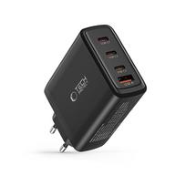 usb a usb c pakrovejas - Tech-Protect NC100W-GAN 100W 4-Port USB-C PD + QC3.0 Tinklo Įkroviklis Juodas (Black) - 2 nuotrauka