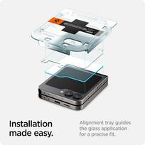 z flip6 - Spigen Glas.TR Sam Z Flip 6 2pcs/2pcs "EZ FIT" AGL07972 tempered glass - 5 nuotrauka
