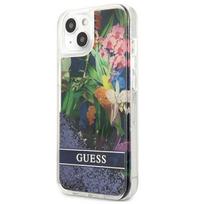 iphone mini - Guess "Liquid Glitter Flower Case iPhone 13 mini" Blue - 4 nuotrauka