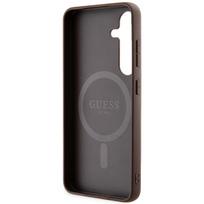 samsung s24 deklas leather - Telefono dėklas Guess, Samsung Galaxy S24, ruda - 3 nuotrauka