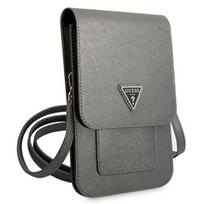 rankine telefonui - Guess "PU Saffiano Triangle Logo Phone Bag" Grey - 4 nuotrauka