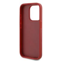 telefono deklas karl lagerfeld - Karl Lagerfeld Diagonal Quilted Script case for iPhone 15 Pro - red - 3 nuotrauka