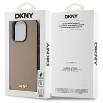 iphone 15 pro telefonai - DKNY Grained Metal Logo MagSafe iPhone 15 Pro Max Case - Beige - 2 nuotrauka