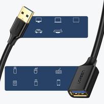 usb prailginimo - Ugreen 10368B USB 3.0 prailginimo kabelis (moteriškas) - USB 3.0 (vyriškas) 1 m Juodas (Black) - 2 nuotrauka