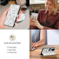 a56 5g - Tech-Protect Wallet Samsung Galaxy A56 5G - Balti Ramunėlės (White Daisies) - 3 nuotrauka