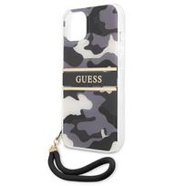 dekliukas iphone 13 mini - Guess "GUHCP13SKCABBK Camo Strap Hard Case iPhone 13 Mini" Black - 4 nuotrauka