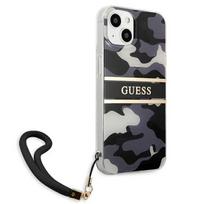 dekliukas iphone 13 mini - Guess "GUHCP13SKCABBK Camo Strap Hard Case iPhone 13 Mini" Black - 5 nuotrauka