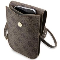 rankine telefonui - Guess "PU 4G Printed Stripes Phone Bag" Brown - 3 nuotrauka