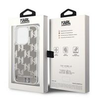 deklas apple iphone 14 - Karl Lagerfeld "Liquid Glitter Monogram iPhone 14 Pro" Silver - 2 nuotrauka