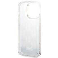 deklas apple iphone 14 - Karl Lagerfeld "Liquid Glitter Monogram iPhone 14 Pro" Silver - 3 nuotrauka