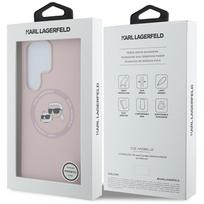 telefonas galaxy s25 ultra - Karl Lagerfeld "Silicone Double Heads And Circle MagSafe Galaxy S25 Ultra" Pink - 2 nuotrauka