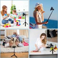 tripodas - Tech-Protect L06S Selfie Stick Tripod MagSafe su Bluetooth, juodas (Black) - 3 nuotrauka