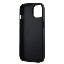 iphone 14 apple leather case magsafe - DKNY Leather Checkered Mono Pattern MagSafe Case for iPhone 14/15/13 - Black - 3 nuotrauka