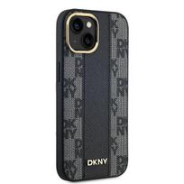 iphone 14 apple leather case magsafe - DKNY Leather Checkered Mono Pattern MagSafe Case for iPhone 14/15/13 - Black - 4 nuotrauka