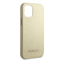 iphone 12 mini dekliukas - Guess "GUHCP12SIGLGO Iridescent Case iPhone 12 Mini" Gold - 3 nuotrauka