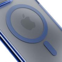 iphone 15 pro telefonai - Apple iPhone 15 Pro Max - 3mk Frosty MagCase Blue - 5 nuotrauka