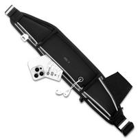 sportinis telefono deklas - Tech-Protect M3 Universal Sport Waist Bag - Black - 8 nuotrauka