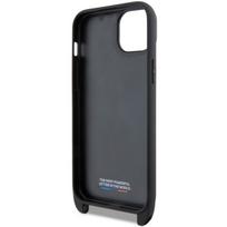 apple iphone 14 plus - BMW M Edition Carbon Tricolor Lines & Strap dėklas, skirtas Apple iPhone 15 Plus / 14 Plus - Juodas (Black) - 3 nuotrauka