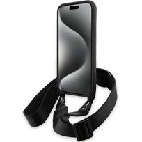 apple iphone 14 plus - BMW M Edition Carbon Tricolor Lines & Strap dėklas, skirtas Apple iPhone 15 Plus / 14 Plus - Juodas (Black) - 4 nuotrauka