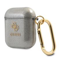 airpods gen ausines - Guess GUA2UCG4GK 4G Glitter case for Airpods 1/ 2 Black - 3 nuotrauka