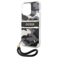 iphone 13 pro max deklai - Guess "GUHCP13XKCABBK Camo Strap Hard Case iPhone 13 Pro Max" Black - 4 nuotrauka
