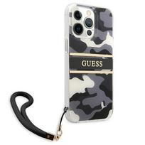 iphone 13 pro max deklai - Guess "GUHCP13XKCABBK Camo Strap Hard Case iPhone 13 Pro Max" Black - 6 nuotrauka