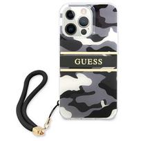 iphone 13 pro max deklai - Guess "GUHCP13XKCABBK Camo Strap Hard Case iPhone 13 Pro Max" Black - 7 nuotrauka