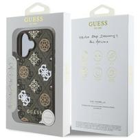 iphone 16 deklas guess - Guess "4G Printed Stripes MagSafe Case iPhone 16" Brown - 2 nuotrauka