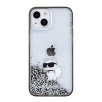 iphone 13 telefono deklas karl lagerfeld - Karl Lagerfeld "KLHCP15SLKCNSK Hardcase Liquid Glitter Choupette iPhone 15" - 5 nuotrauka