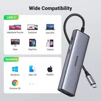 usb 2.0 to hdmi adapter - Ugreen, USB-C to 2x USB 3.0, HDMI, RJ45 - 3 nuotrauka